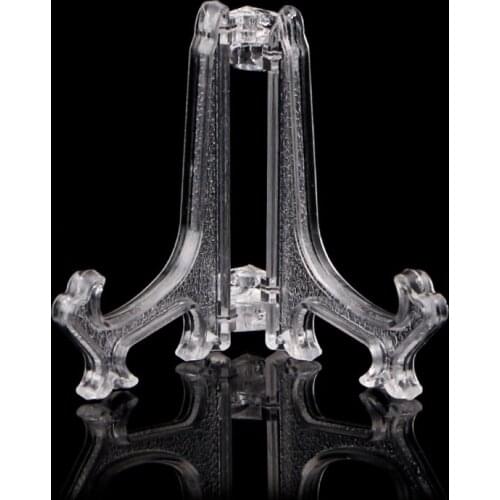 Mini Plastic Coin Display Easel Stand Card Medal Frame Golf Balls Holder White