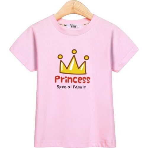 Lolocee Princess & Queen girls tees baby kids t-shirt fashion short sleeve tops little girl summer shirt printed casual clothes