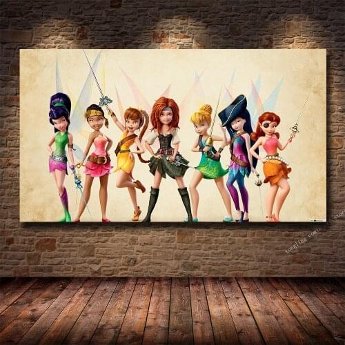 Disney Fairy Tale Cartoon Movie The Pirate Fairy HD Print Poster Canvas Painting Living Room Bedroom Decoration Painting