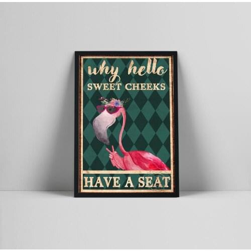 Nordic Animal Poster Best Gift Pink Flamingo Wall Art Printed Vintage Watercolor Canvas Painting Drawing Room Wall Decor Picture