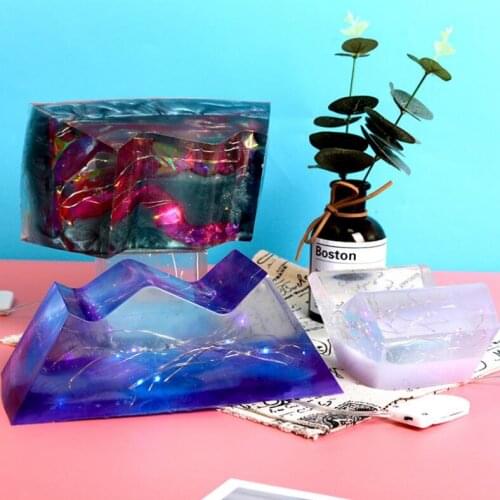 Transparent Silicone Mould Dried Flower Resin Decorative Craft DIY Snow Mountain Table Lamp Mold Epoxy Resin Molds For Jewelry