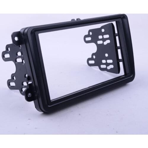 DWCX Black 2 Din Car Radio Stereo Fascia Dash Panel Frame Fit For VW Passat Tiguan Touran Seat Leon Toledo Skoda Fabia Octavia