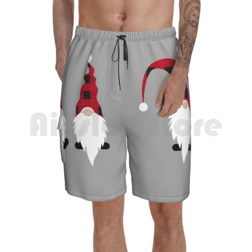 Christmas Gnomes Beach Shorts Men Beach Pants Swim Trunks Christmas Xmas Santa Claus Christmas 2020 Merry Christmas