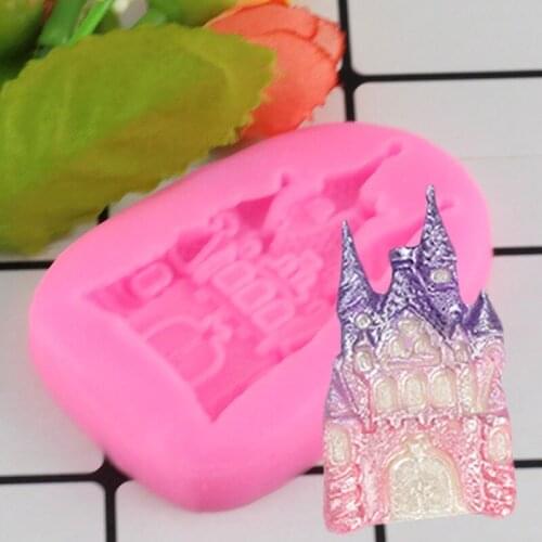 Silicone Fondant Mold Castle Church Wedding Christmas Cake Decoration Mold Food Grade Silicone Molds DIY Sugar Craft Tools