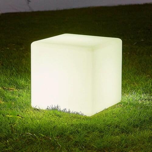LED Light Cube Night Lights RGB 16 Colors with Remote Control Lawn Lamp Waterproof USB Charging Christmas Decoration Garden Pool