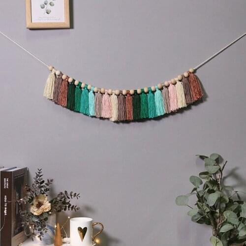Colorful Garland, Home Decor Accessories, Party Background, Boho Home Decor tapestry, Wall Hangings, bedroom decor ,Gift 10*210