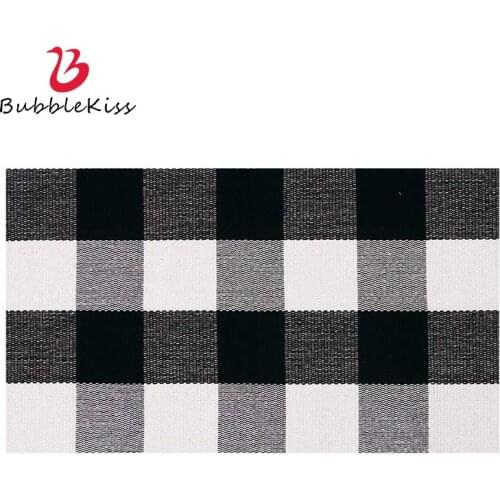 Bubble Kiss Nordic Style Black White Cotton Carpets for Bed Room Large Soft Entry Mat Home Living Room Decor Anti-wrinkle Rugs