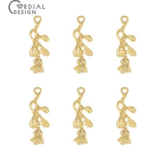 Cordial Design 100Pcs 10*28MM Jewelry Findings & Components/Charms/DIY Making/Flower Shape/Jewelry Accessories/Earrings Pendants