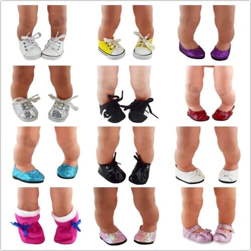Doll Shoes Clothes Handmade Boots 7Cm Shoes For 43cm Baby Doll 17 Inch Born Babies Dolls Clothes And Accessories
