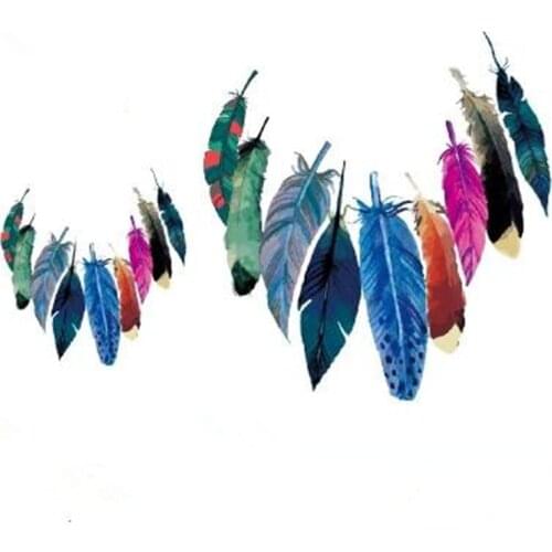 Sweet Street Icon Women Men Clothes 205MM Feather Iron on transfer Printing Patches for clothing T-shirt Patch DIY Stickers