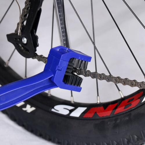 Motorcycle Bicycle Chain Repair Tool Cleaning Brush Dust Dirt Remover Cycling Mountain Bike Brake Chain Washer Dual Head