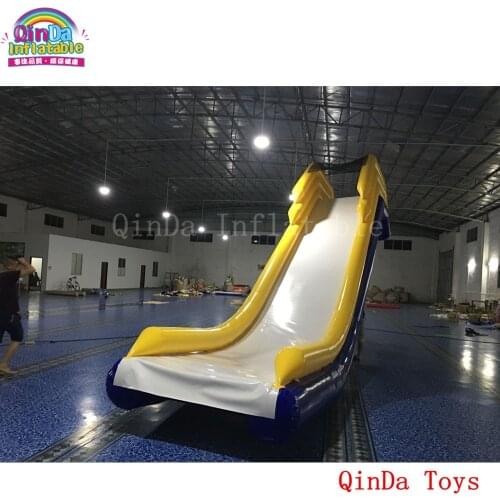 2019 hot product 4mH*2mW inflatable water slide for boat,free air pump inflatable yacht slide for sale