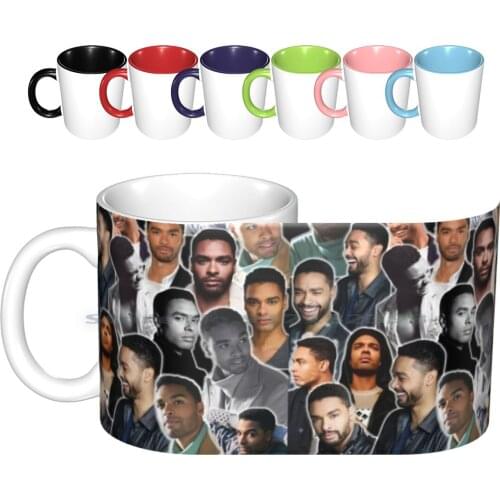 Rege Jean Page-Simon Basset Collage-Bridgerton Aquarius Ceramic Mugs Coffee Cups Milk Tea Mug Rege Jean Rege Jane Page Simon
