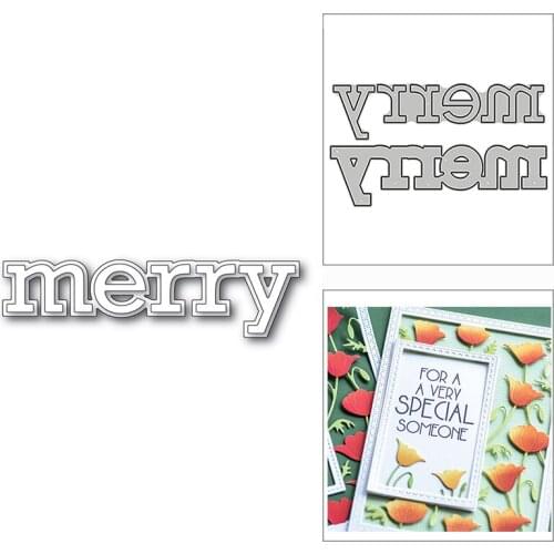 New Merry Word Formal Script 2020 Metal Cutting Dies for DIY Scrapbooking and Card Making Decorative Embossing Craft No Stamps