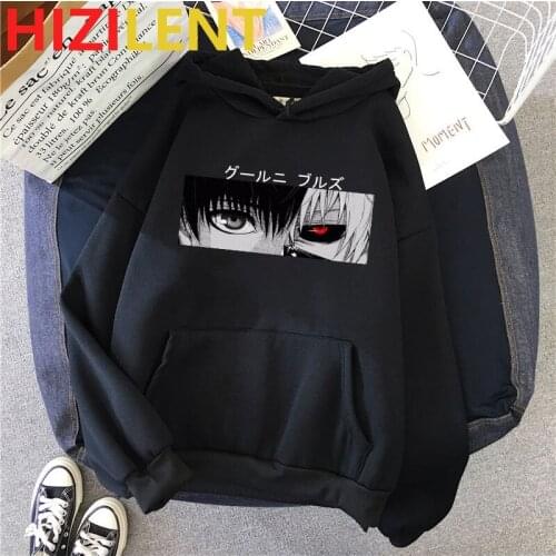 Tokyo Ghoul Kaneki Ken Eyes Japan Anime Print Pullovers Hoodie Loose Hip Hop Sweatshirt Punk Streetwear Harajuku Women blusas
