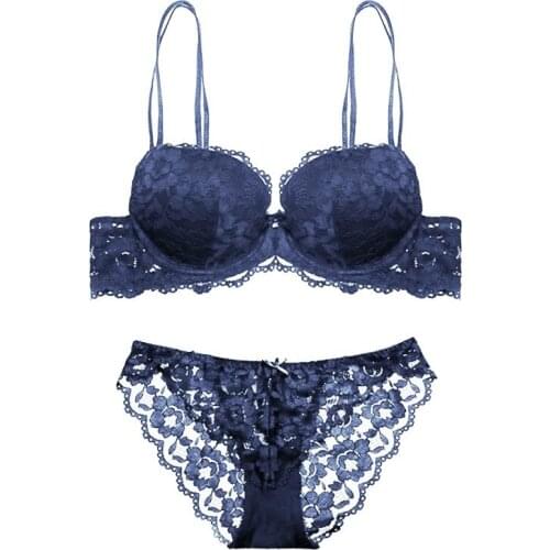 Hot Sale Summer New Women Sexy Lace Adjusted-Straps Bra Brief Sets Convertible Straps Wire Free Solid Seamless Bras Sets