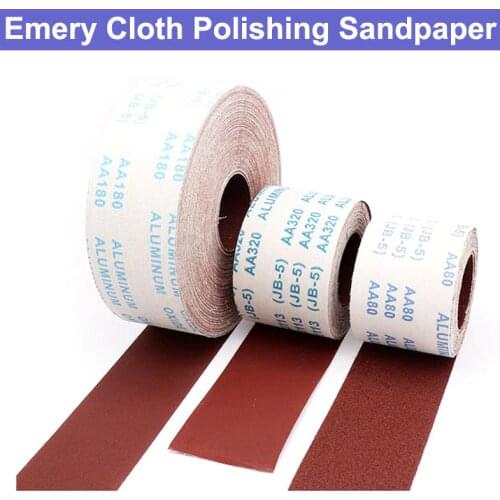 1 Meter 80-600 Grit Emery Cloth Roll Polishing Sandpaper For Grinding Tools Metalworking Dremel Woodworking Furniture Abravise