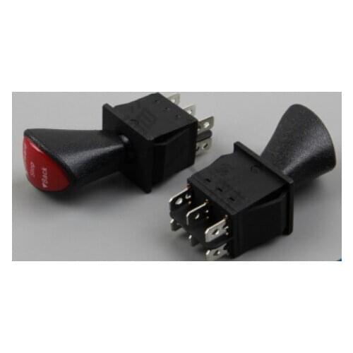 Forward-Stop-Back DPDT 6Pin Latching Slide Rocker Switch AC 250V 16A AC 125V 20A Black KCD4-604-6P 31x25mm Remote 1pc