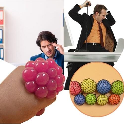 1pcs Clear Stress Balls Colorful Ball Autism Mood Squeeze Relief Healthy Toy Funny Gadget Vent Toy Children Christmas Gift
