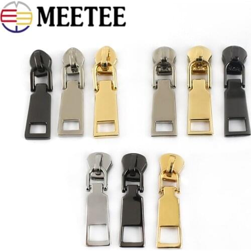 10pcs Zipper Slider for 5# Sewing Metal/Nylon/Resin Zippers DIY Zip Head Bag Pocket Wallet Repair Kits Replacement Tailor Tools