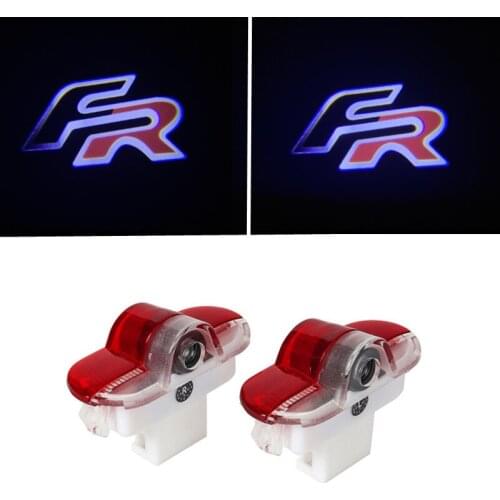 2X LED Car Door Welcome Lamp Logo Projector Ghost Shadow Decoration Light Auto Accessories For SEAT Alhambra Leon MK1 2005 2006