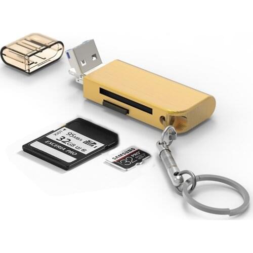 NEW 2 IN 1 TF/SD Card Reader USB3.0 Lightning Metal Shell Adapter High Speed All In 1 Converter for IOS13 Android PC