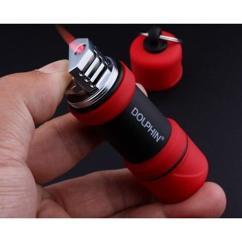 2021 New Outdoor Waterproof and Windproof Lighter Blister Dumbbell Shape Peculiar Personality Lighter Butane Inflatable Gadget
