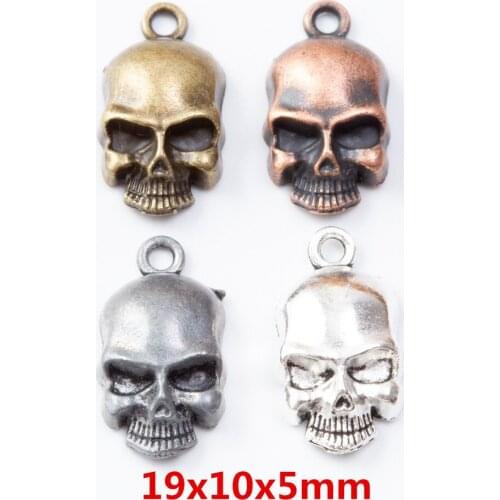 30 pcs Skull alloy pendant DIY charm Fashion Bracelet Necklace Jewelry Accessories 7052