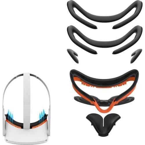 7in1 Resilient VR Facial Bracket & Anti-Leakage Light PU Leather Foam Face Cover Pad Comfort Accessories For Oculus Quest 2 VR
