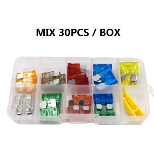 Car Fuse 10A 15A 20A 25A 30A Blade Fuses Car Auto Truck Motorcycle Caravan Boat Fuse Holder mixed batch