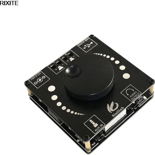 50W+50W Bluetooth 5.0 Digital TPA3116 Audio Power Amplifier Class D 10W~200W HiFi Stereo TPA3116D2 USB Sound Card App