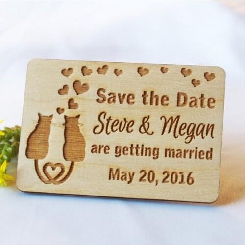 Wooden Save the Date Magnets, Rustic Wooden Magnets, Wedding Favors with Birds, wedding party favors gifts