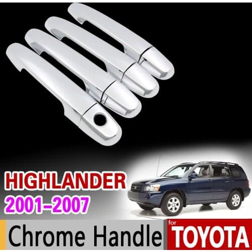 For Toyota Highlander 2001 - 2007 XU20 Chrome Handle Cover Trim Kluger 2002 2003 2004 2005 2006 Accessories Sticker Car Styling
