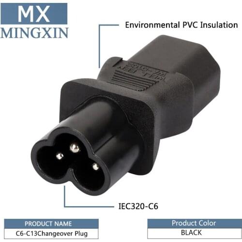 IEC 320 C6 C13, 3Pin adaptor C6 or C6 to C13 micky,3Pin IEC busbar adaptor C13 are adopted as IEC standard