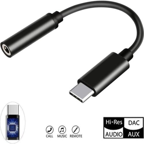 Type-c to 3.5 digital audio adapter cable for ipad pro Huawei Google headset adapter