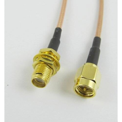 SMA male to SMA female nut bulkhead crimping rg316 coaxial cable jumper 15cm