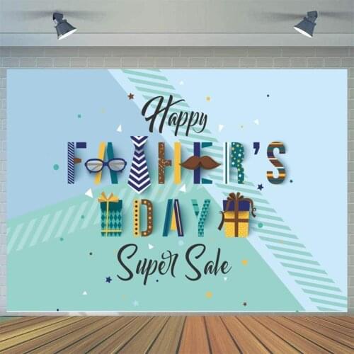 Comic Edition Tie Glasses Beard Fathers Day Background Dads Love Party Decoration Photography Studio Photo 3D Digital Backdrop