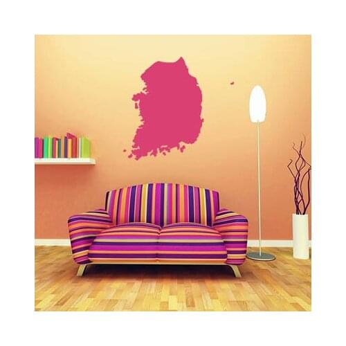 Korea map Globe Earth Country wall vinyl sticker custom made home decoration fashion design