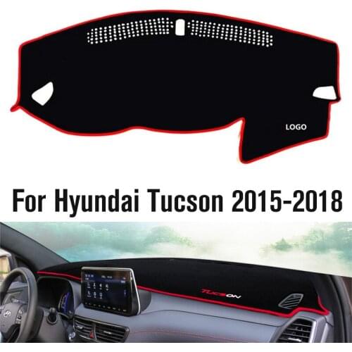 Car Dashboard Cover Avoid Light Pad Instrument Panel Mat For Hyundai Tucson 2015 2016 2017 2018 2019 2020 Carpets Accessories