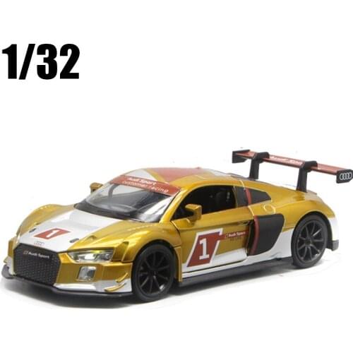1/32 AUDI R8 LMS Sports Car Simulation Toy Car Model Alloy Pull Back Off-Road Vehicle Collection Gift Kids Toys