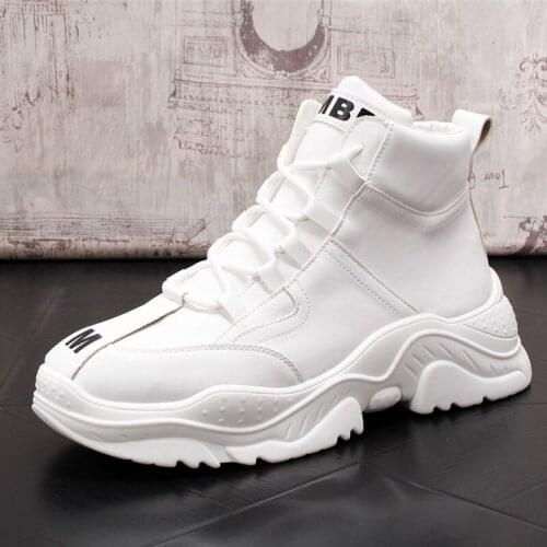 Stephoes Men Fashion Casual Ankle Boots Spring Autumn High Top Thick Bottom Luxury Designer Sneakers Male Youth Trending Shoes