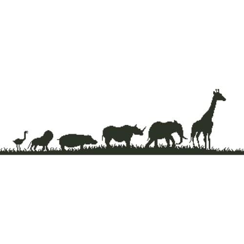 Wildlife parade cross stitch package animal 18ct 14ct 11ct white fabric cotton silk thread embroidery DIY handmade needlework