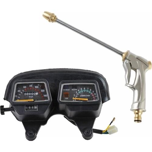 1 Pcs Car High Pressure Cleaning Water Electric Washing Machine Nozzle & 1 Pcs Motorcycle Gauges Cluster Speedometer