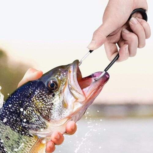 New 2Pcs Hook Remover Mouth Opener Fish Jaw Spreader Pick Bait Lure Fishing Tackle