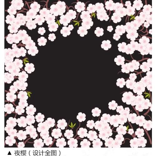 New geisha fan red crowned crane Japanese style wrapping cloth furoshiki handkerchiefs Flower traditional fabric fower 0223A