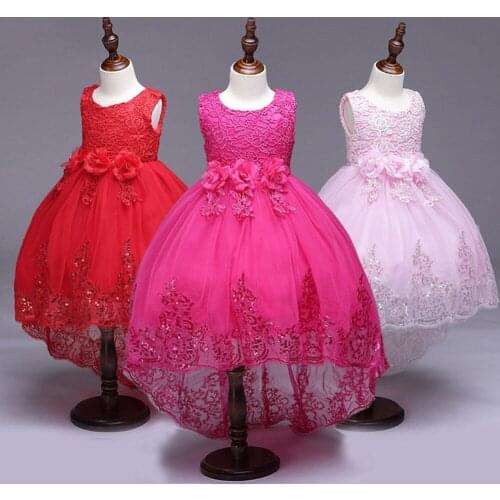 Baby Girls Clothes Kids Sequins Lace Princess Dress Formal Wedding Gown Infant Party Dresses For Girl Dress 3 4 6 8 10 12 Years