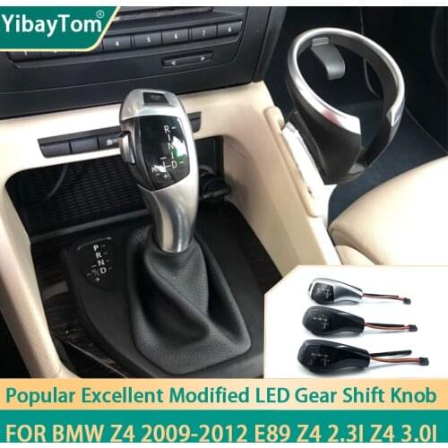 Excellent Replacement Modified Accessories LHD Led Gear Shift Knob Lever for BMW 2009-2012 E89 Z4 2.3i 3.0i Carbon Fiber Pattern
