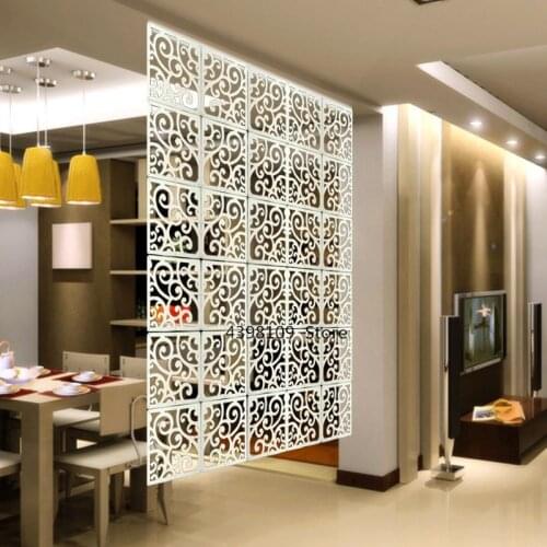 European-style pvc screen partition hollow folding screen room multi-function hanging screen living room porch partition curtain