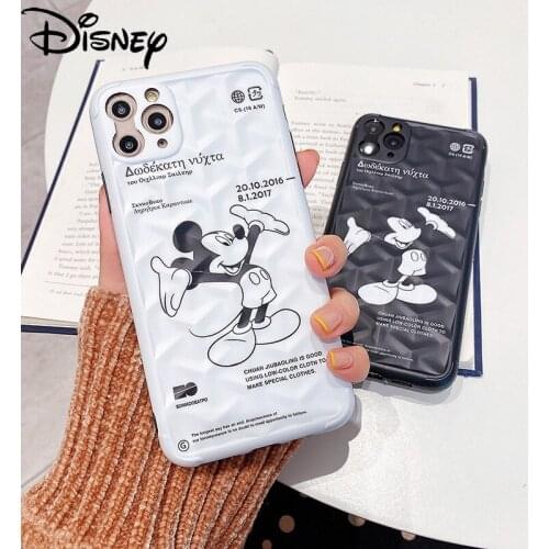 DISNEY 2021 Minnie Silicone Case for IPhone 11 Pro Xs Max iPhone SE 2020 6 6S 7 8 Plus Official Liquid Silicon 360 Full Cover