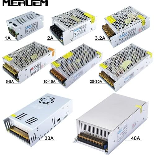 1Pcs 10W-400W lighting Transformers AC 85V -265V to DC 12V Switch Power Supply Adapter Converter For RGB LED Strip light Driver